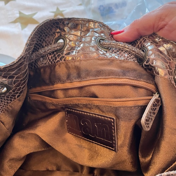 NAN metallic snakeskin hobo bag. PT - Picture 9 of 11